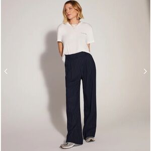 Favorite Daughter Navy Pinstripe Trousers